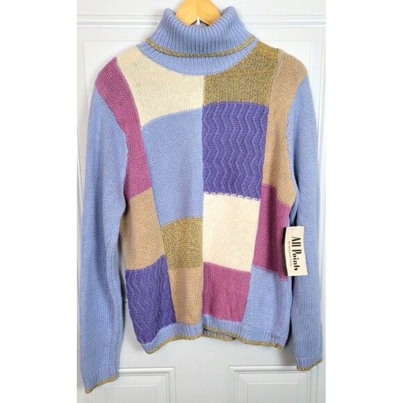NWT Vintage Deadstock All Points by Reference Point Knit Sweater Size L - Picture 1 of 9